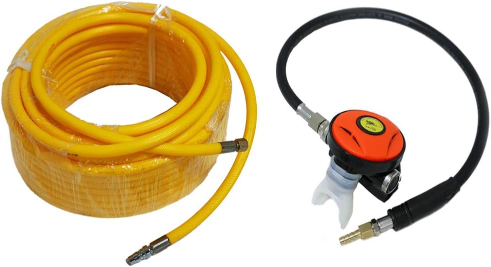 145PSI Scuba Second Stage Regulator & PVC Air Hose & Diving Mask P11258