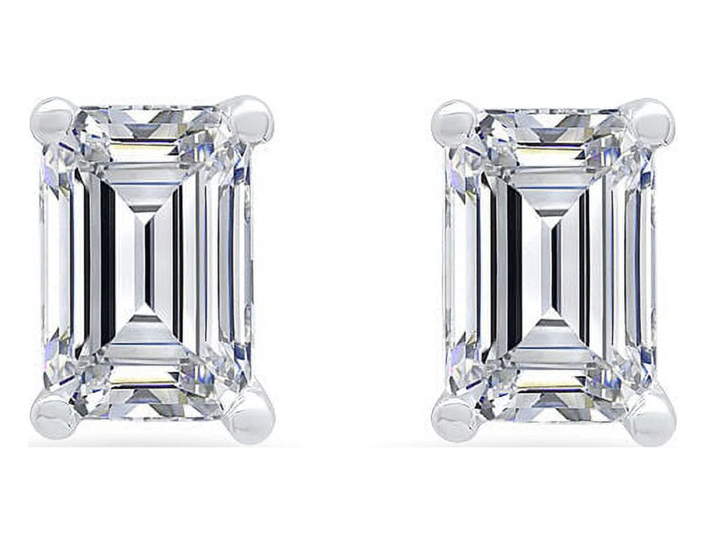 18K White Gold Diamond Stud Earrings R933