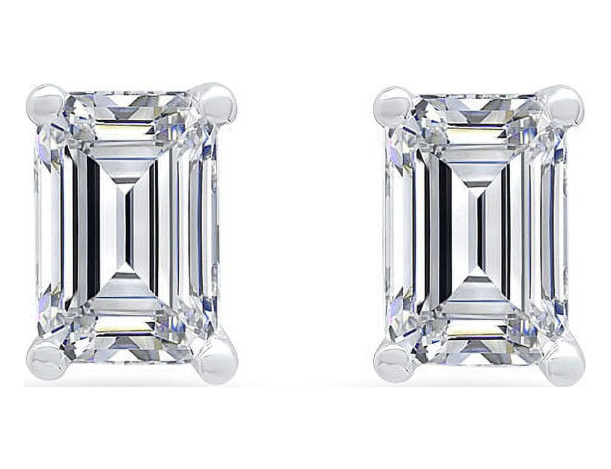 18K White Gold Diamond Stud Earrings R933