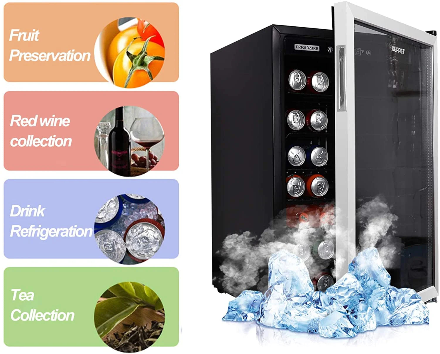 150-Can Beverage Cooler and Refrigerator, Stainless Steel, 4.5 Cu.Ft. X224890