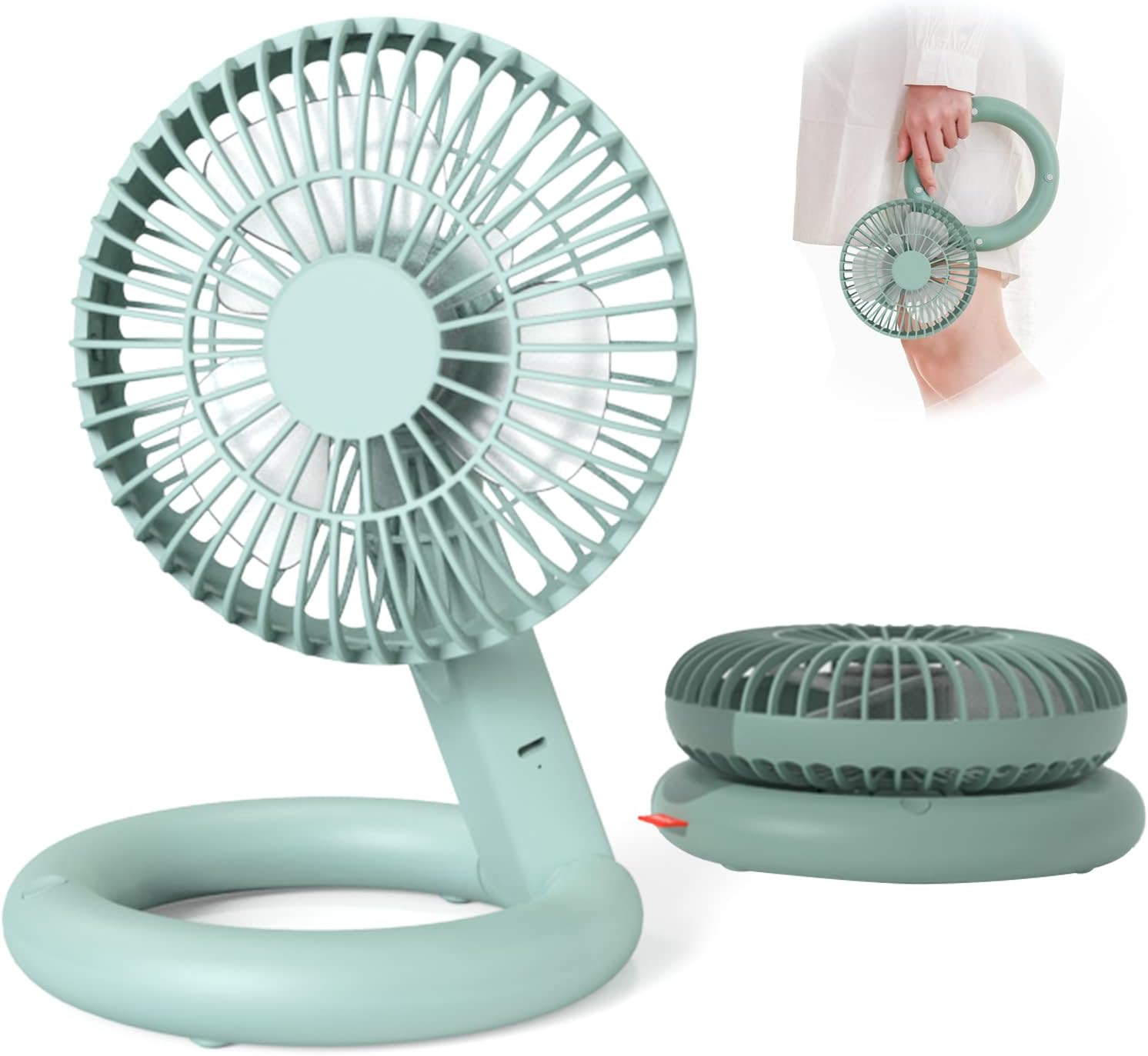 Green 7 Inch Battery Operated Clip Fan, Pack of 2 K47953