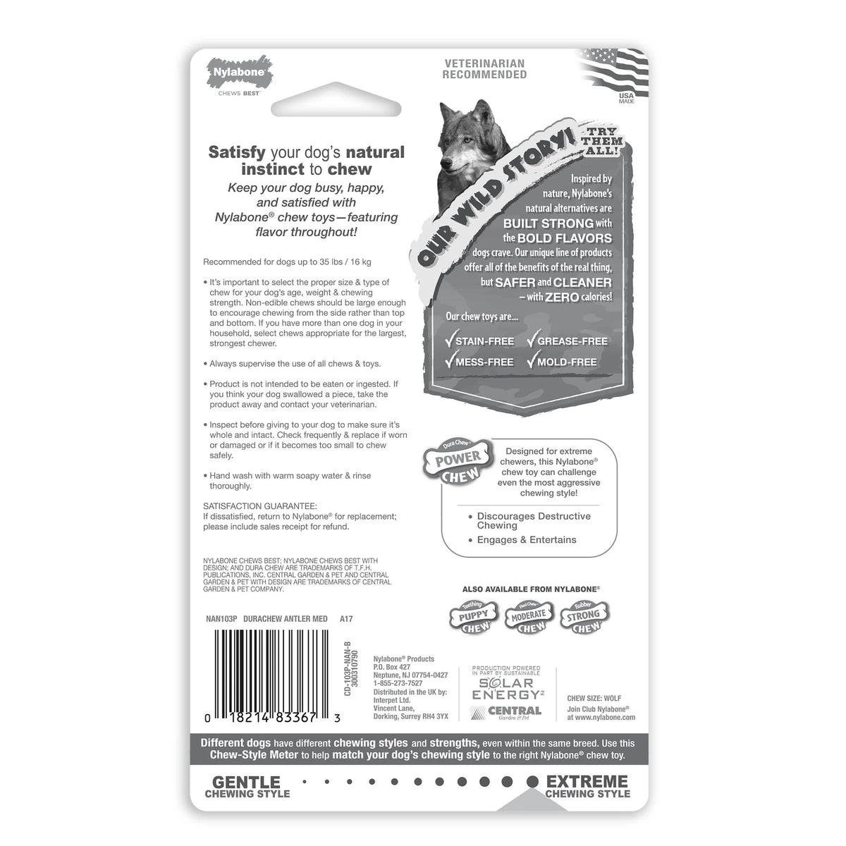 Venison Medium Dog Chew Toy R2132