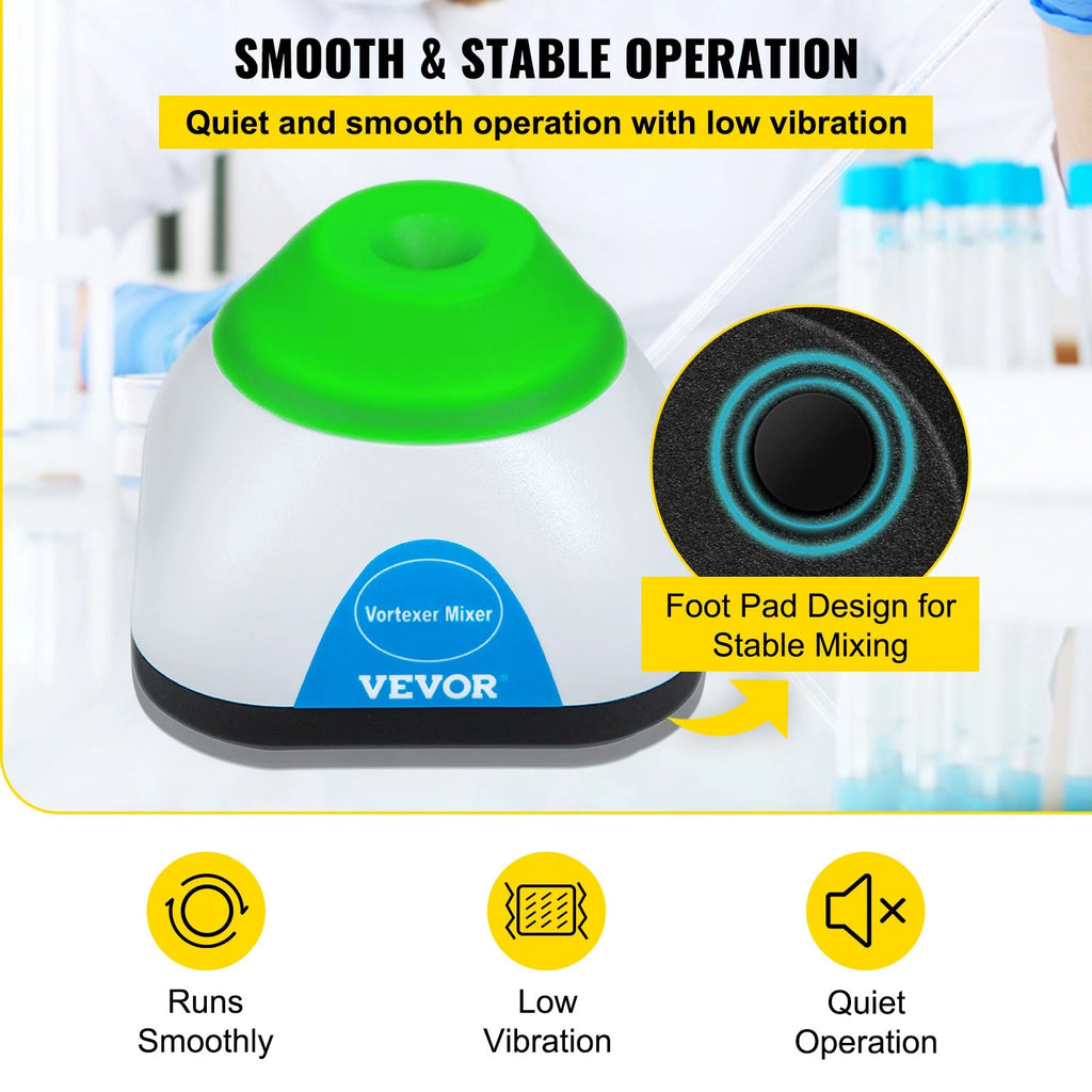 Compact Vortex Mixer, 3000RPM Lab Shaker with Touch Operation, 50ML Capacity, 6mm Orbital Movement V178966