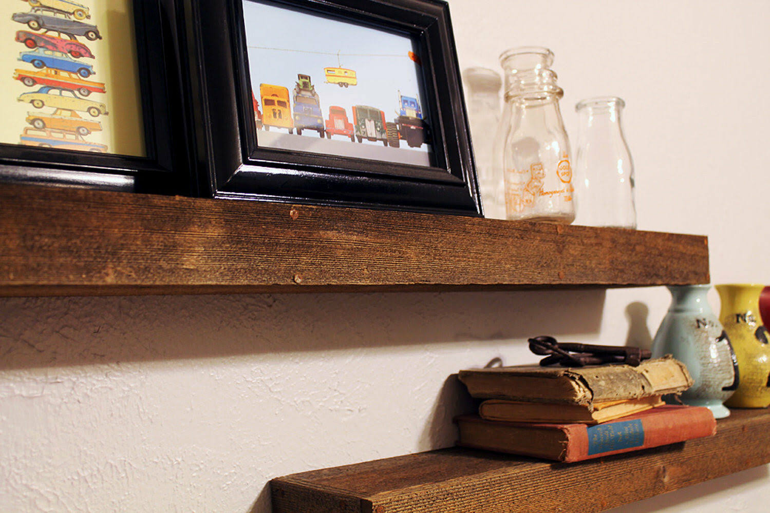 Rustic Mini Floating Wall Shelf F379