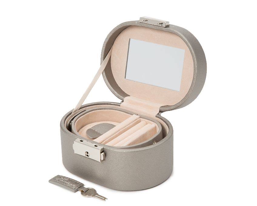Red Saffiano Mini Oval Box A93797