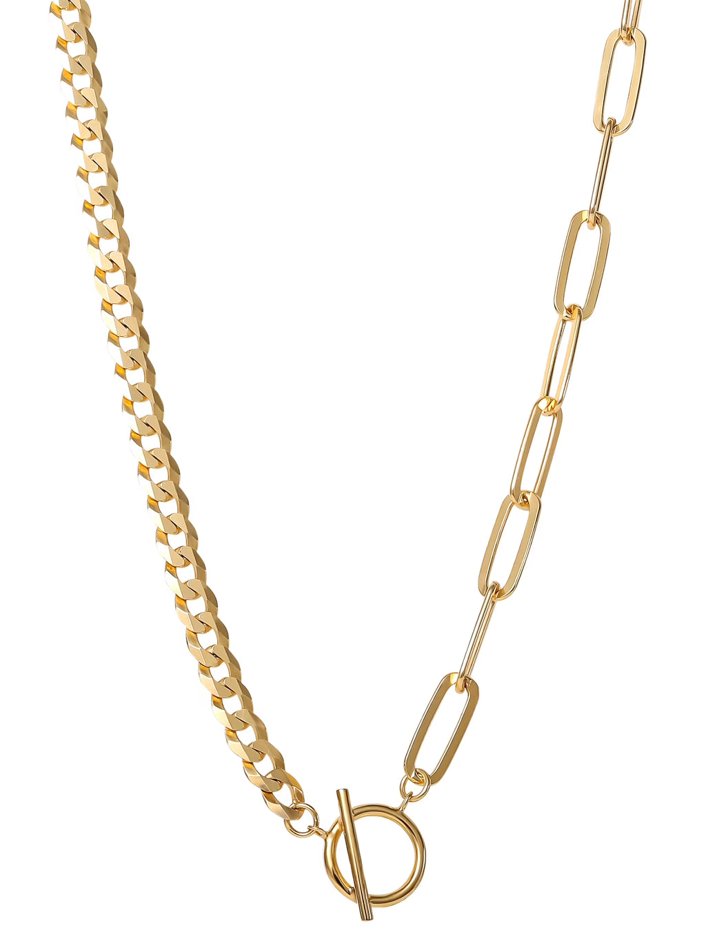 Gold Plated Toggle Necklace U624
