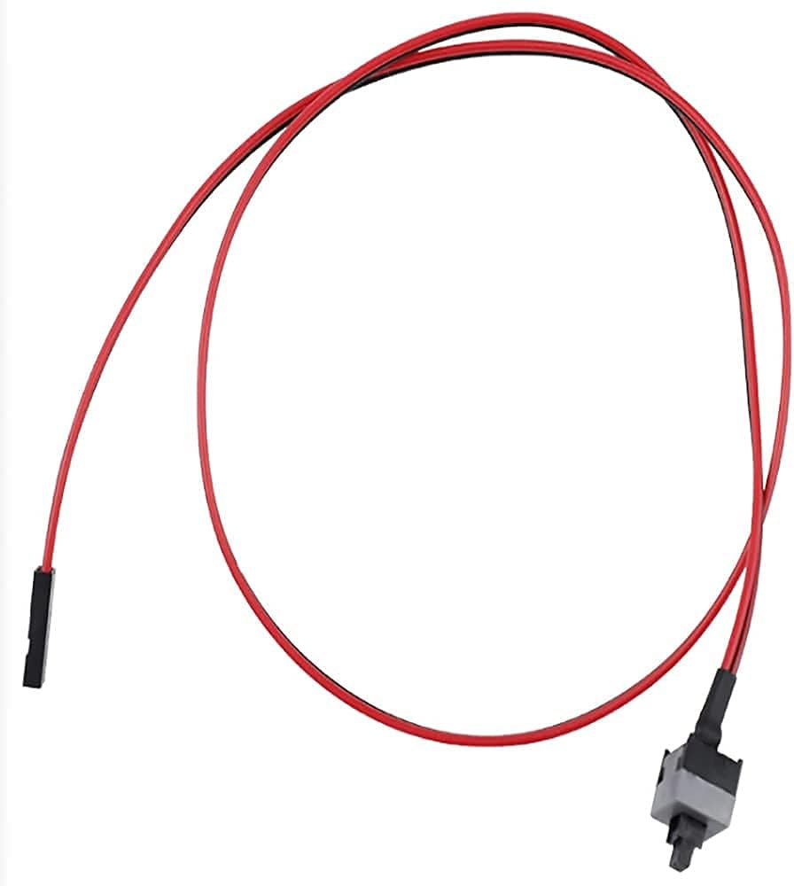 2pcs 55CM 2 Pin PC Power Cable Push Button ATX Computer Switch Wire Restart Switch T2130