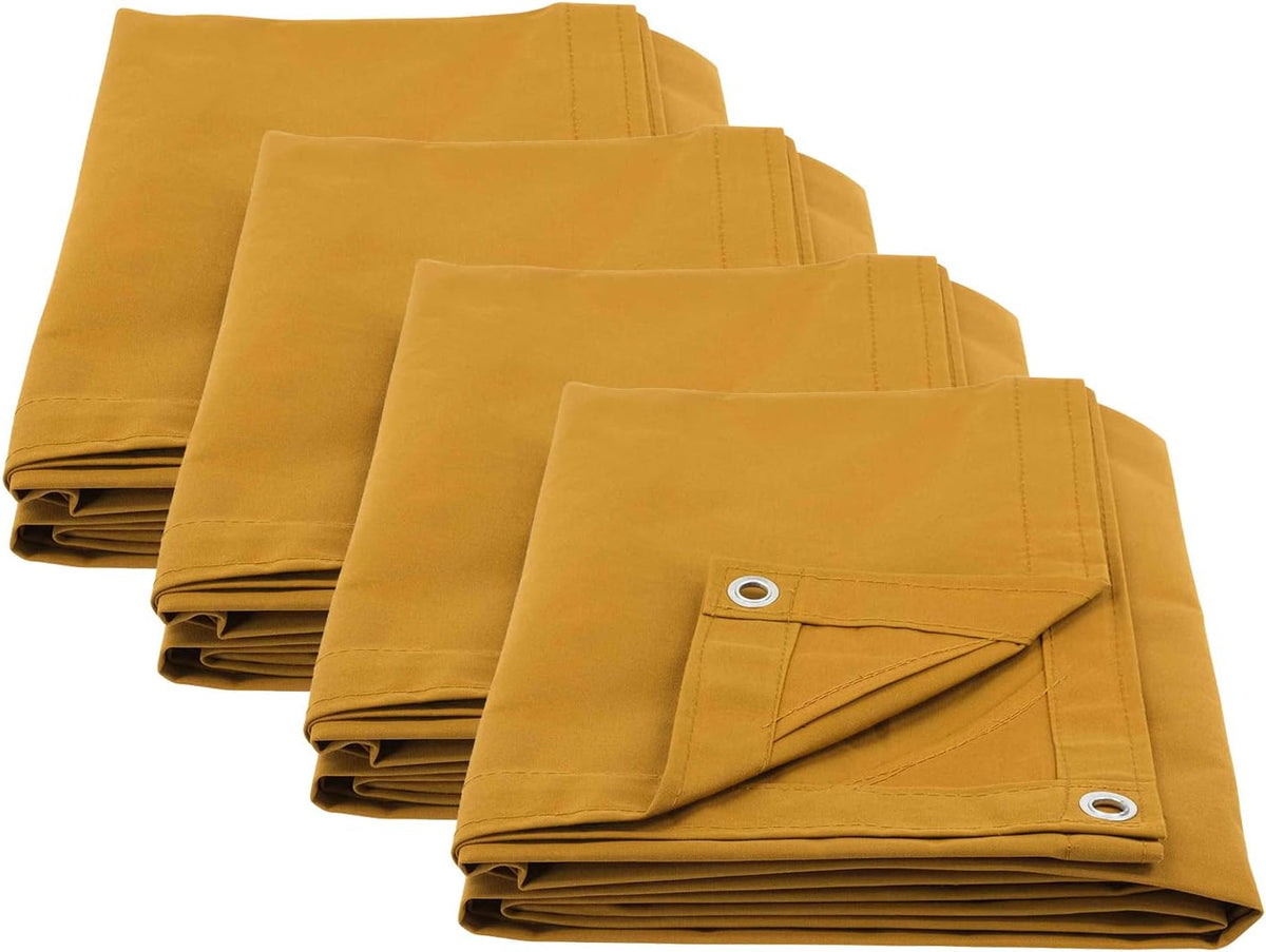 8' x 10' Tan Canvas Tarp 12oz Pack of 2 B4465