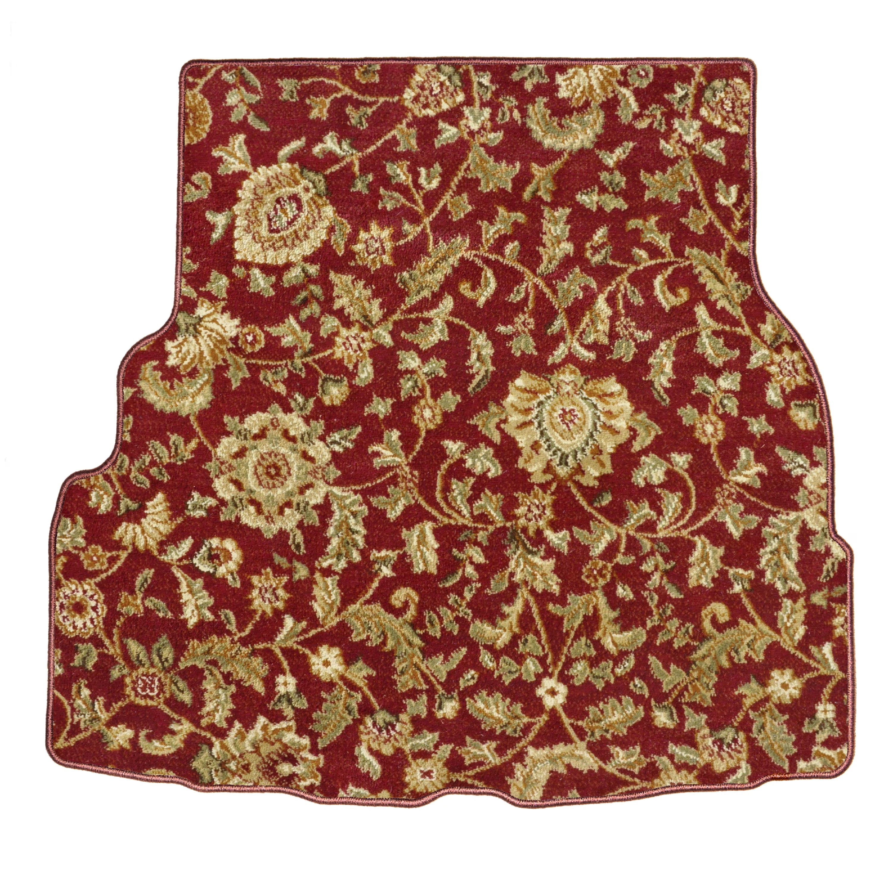 Red Oriental Car Mats with Rear Seat Down V4058