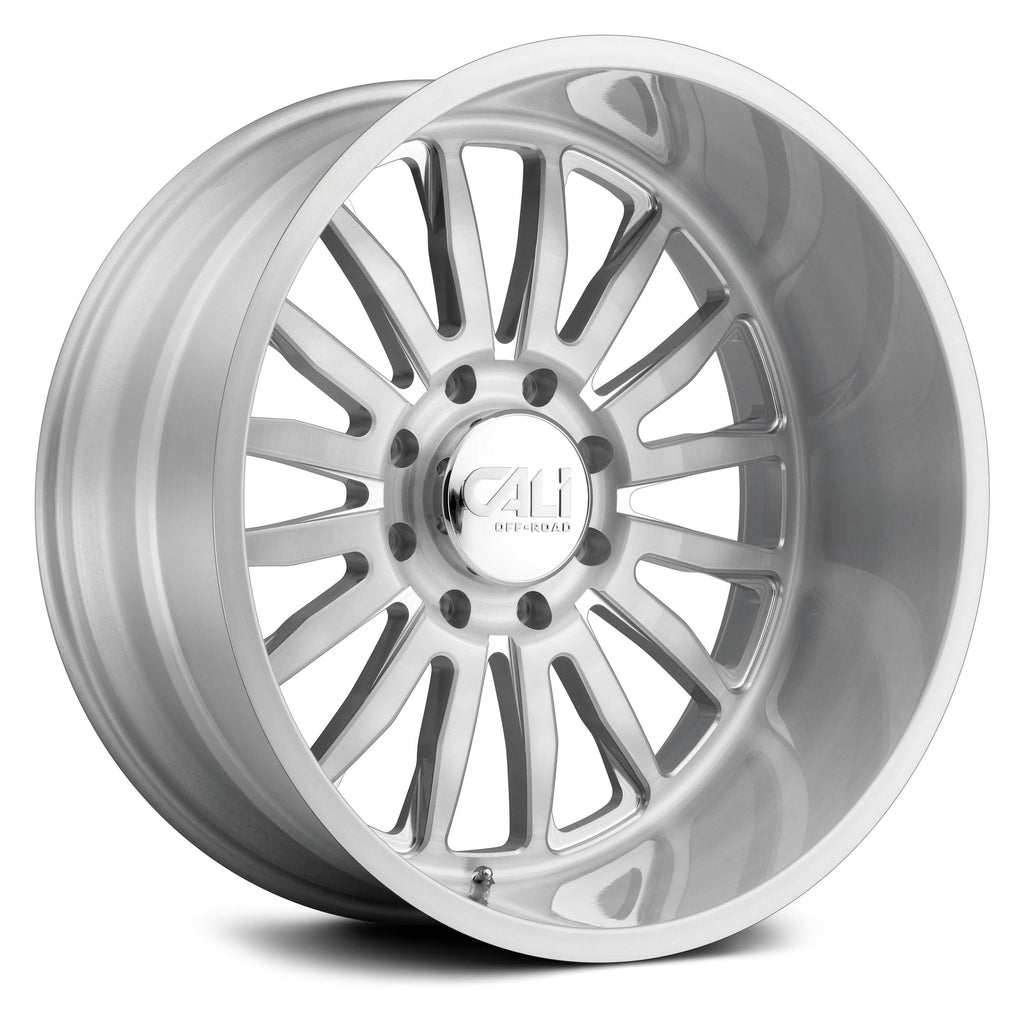 20x10 5x127 -25mm Brushed Clear Gloss Wheel F2334