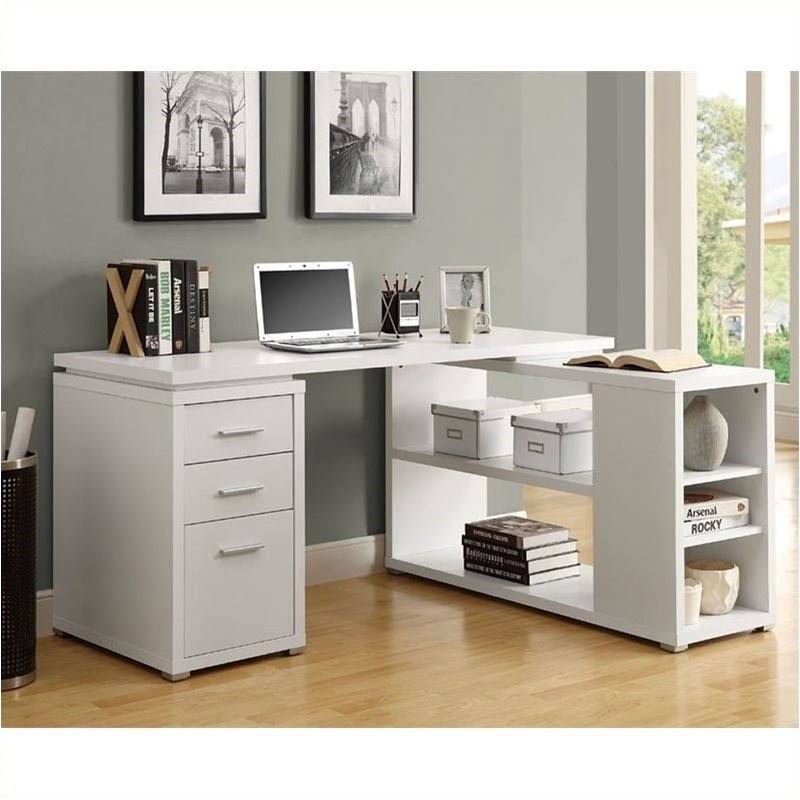 White L Shaped Computer Desk W798081