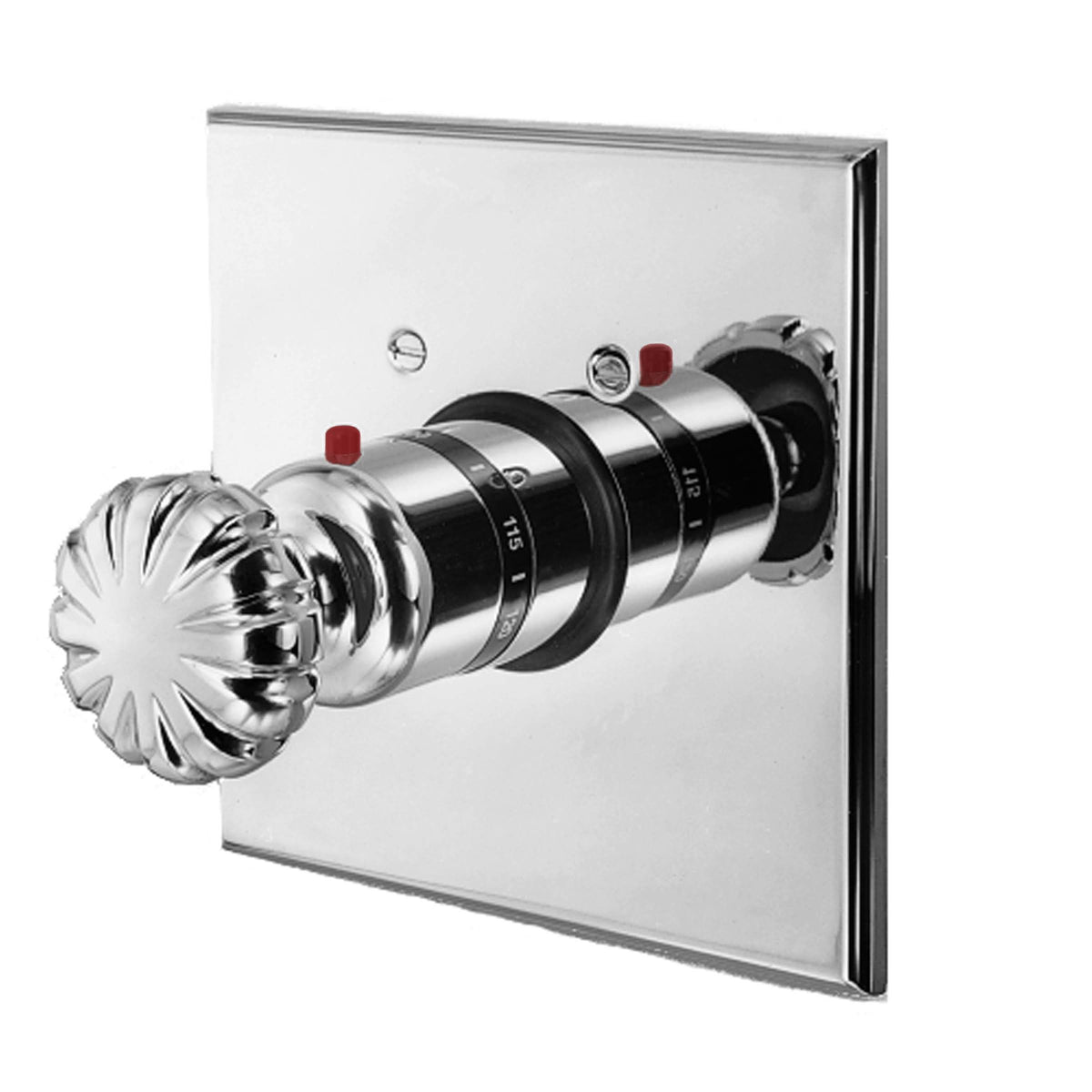 Weathered Brass Thermostatic Trim Plate with Handle N1950