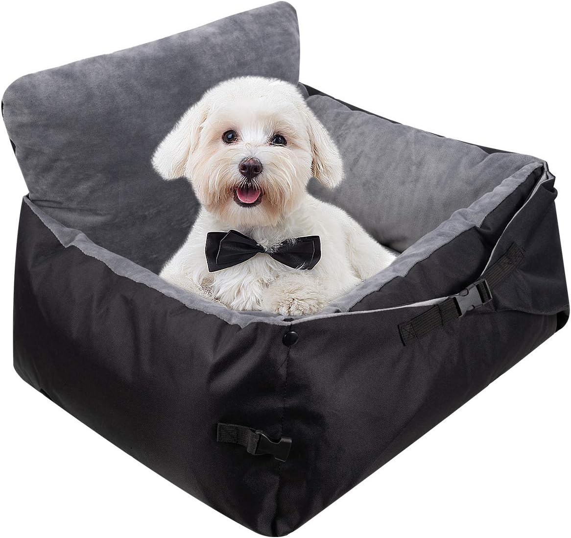 2-in-1 Dog Car Bed with Clip-on Safety Leash & Removable Washable Cover Pack of 2 M58777