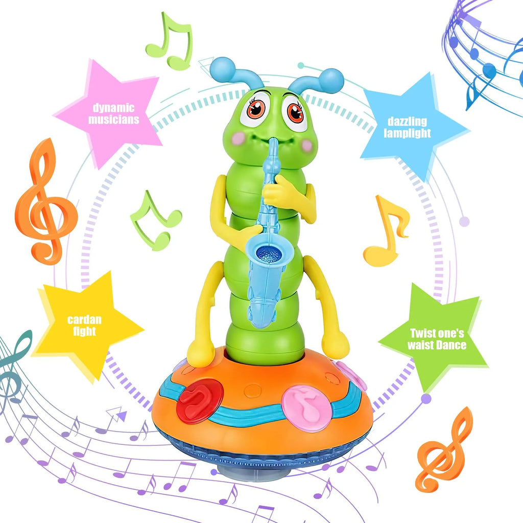 Dancing Saxophone Caterpillar Toy with Music & LED Lights A11959