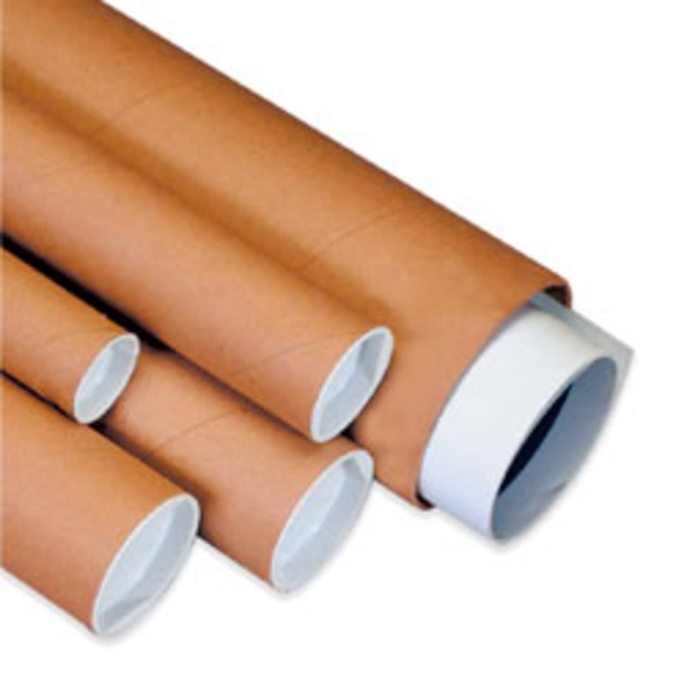 2 x 20 Kraft Mailing Tubes with Caps C335964