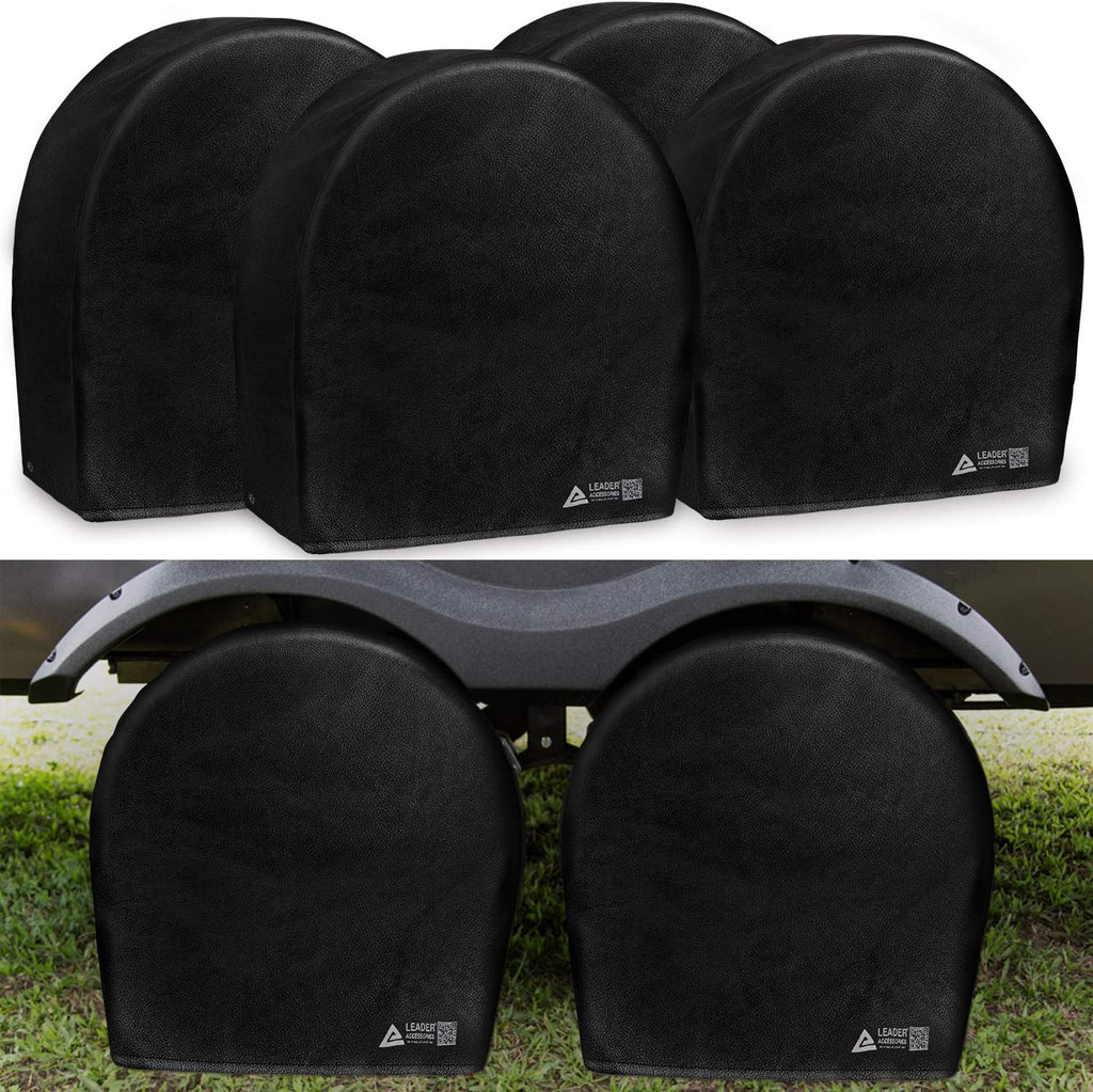 Waterproof Tire Cover Wheel Covers for RV Travel Trailer Camper Car Truck Jeep SUV Fits 32"-34.5" Diameter Tires, Grey Pack of 2 L9154