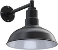 Matte Black Gooseneck Barn Light with Brass Interior K2764