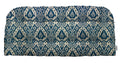 Marine Blue Tufted Wicker Loveseat Cushion D571833