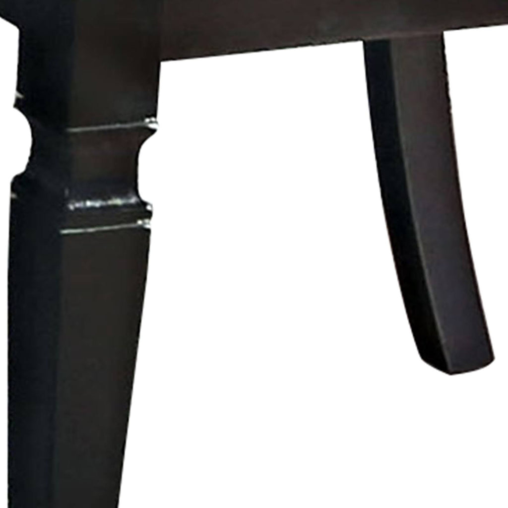 Silver and Black Wooden Side Chair Set of 2 D3925