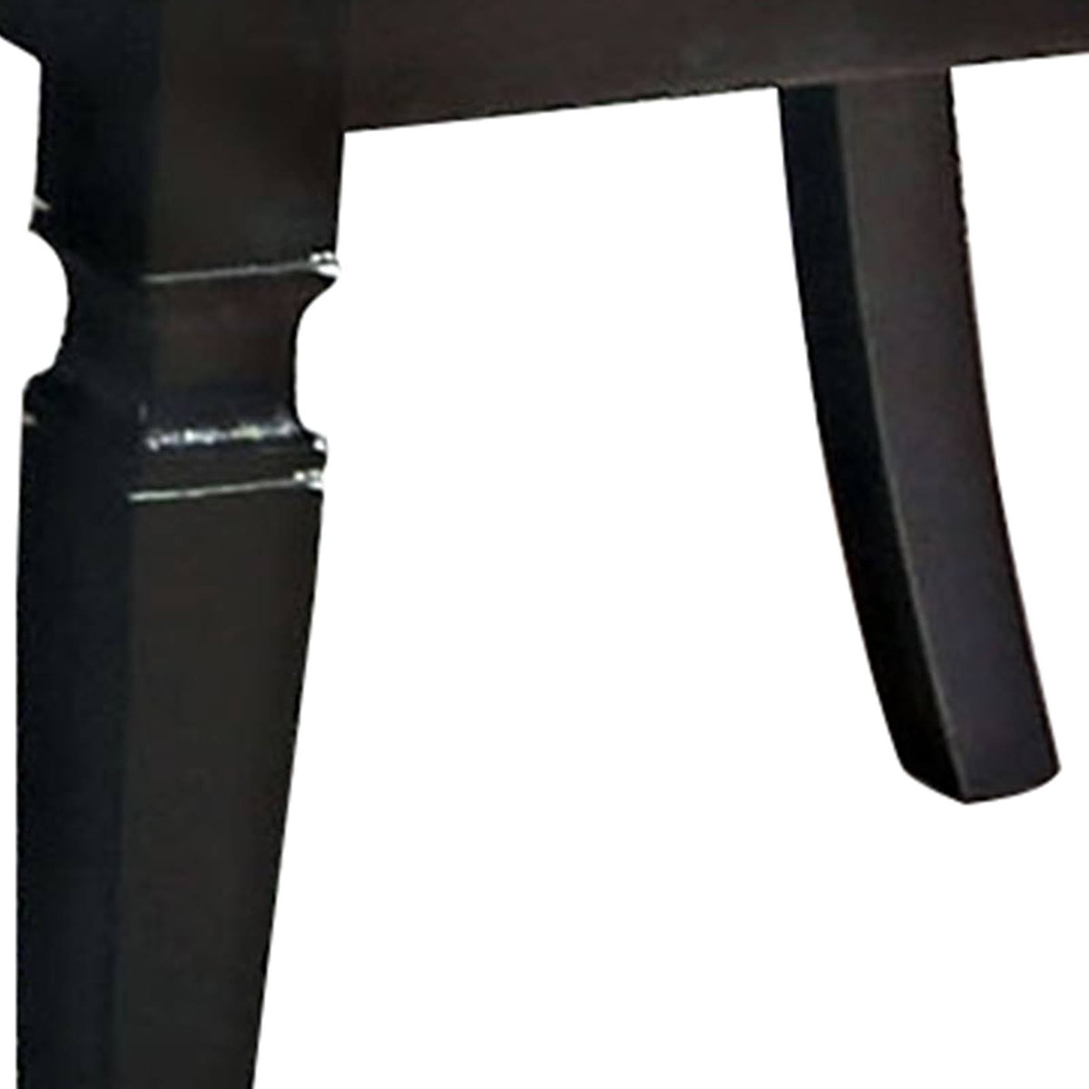 Silver and Black Wooden Side Chair Set of 2 D3925