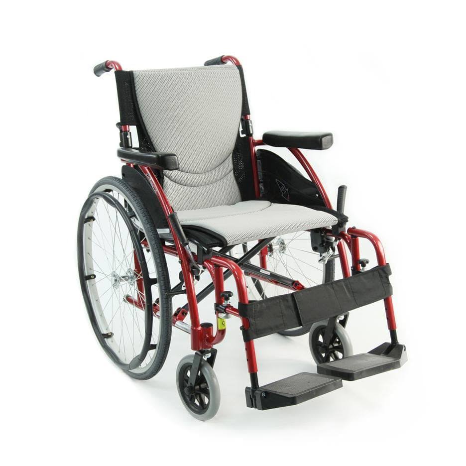 Lightweight Ergonomic Wheelchair with Silver Seat O679217