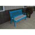 Caribbean Blue Traditional English Garden Bench F217