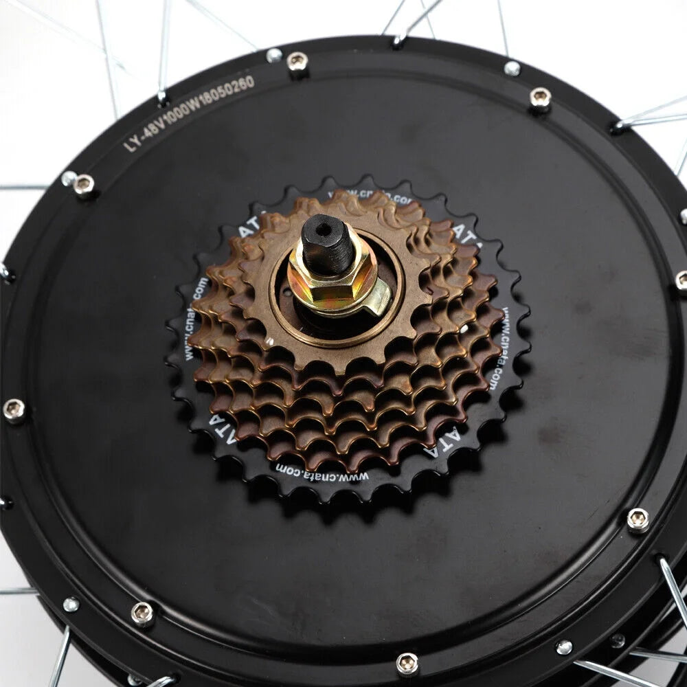 28'' Electric Bicycle Conversion Rear Wheel Kit Bike Motor 48V 1000W N32853
