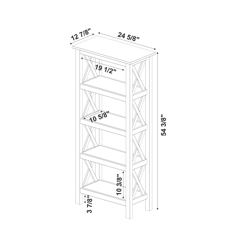 Black Wood Bookcase U1551