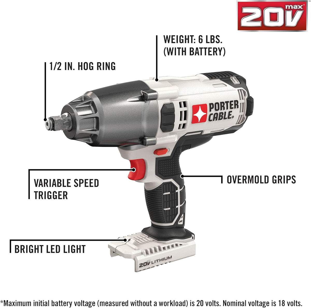 Impact Wrench, 1/2-Inch, Tool Only B6728