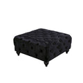 Black Velvet Ottoman H80239