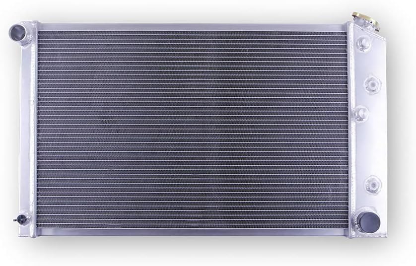 3 Rows Aluminum Cooling Radiator With Fan Shroud 2X12 Inches Dia. for Jeep CJ Chevy Engine K8665