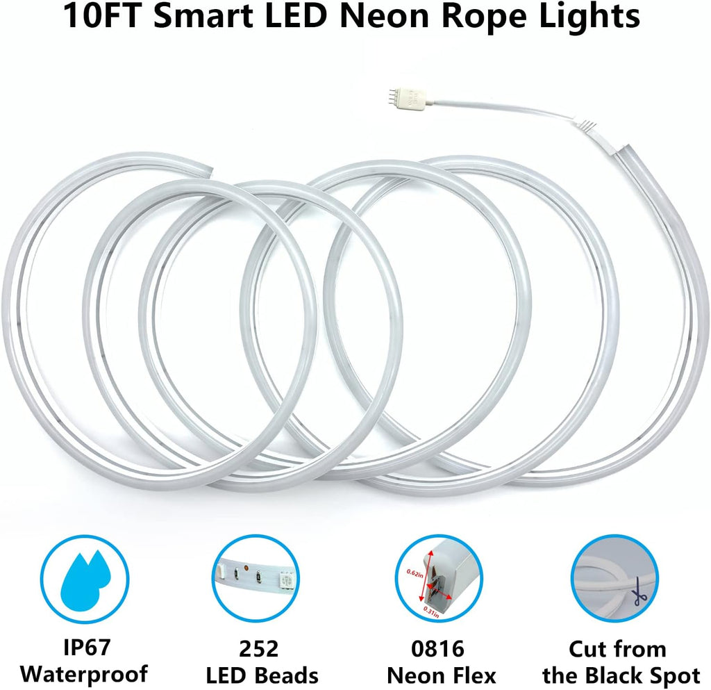 10FT 252 LEDs RGBIC Smart Strip Lights Pack of 2 H949