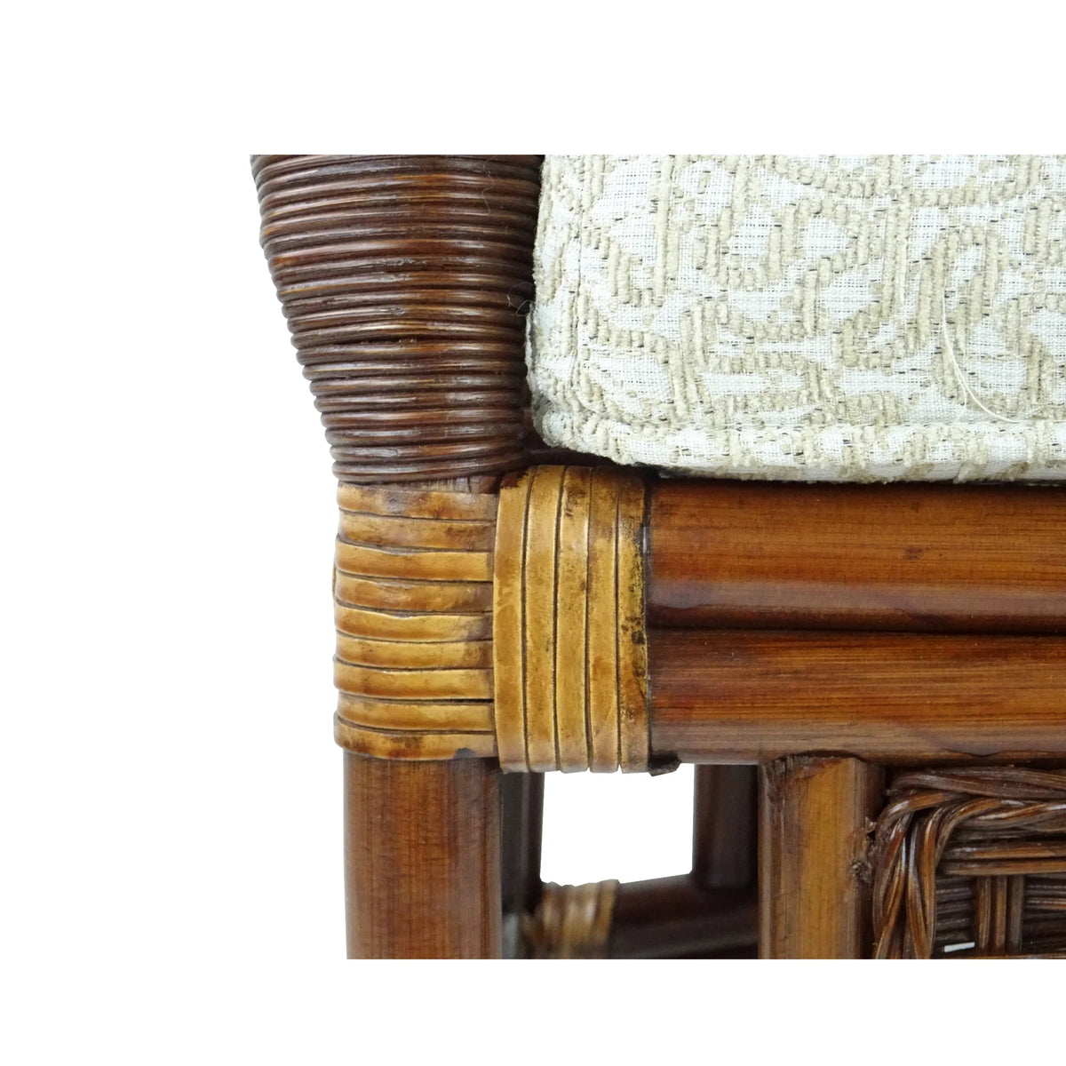 Natural Rattan Ottoman with Cushion U971