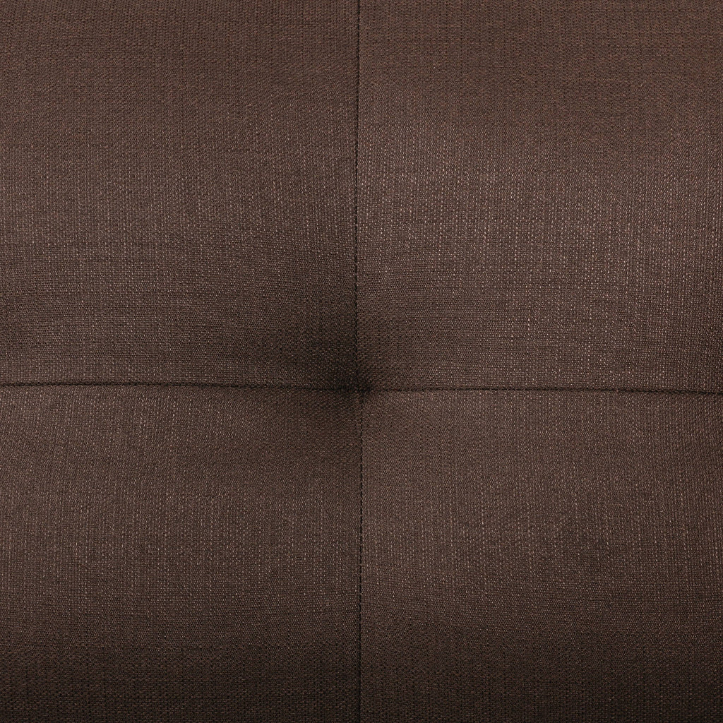 Brown Linen Fabric Loveseat E4633