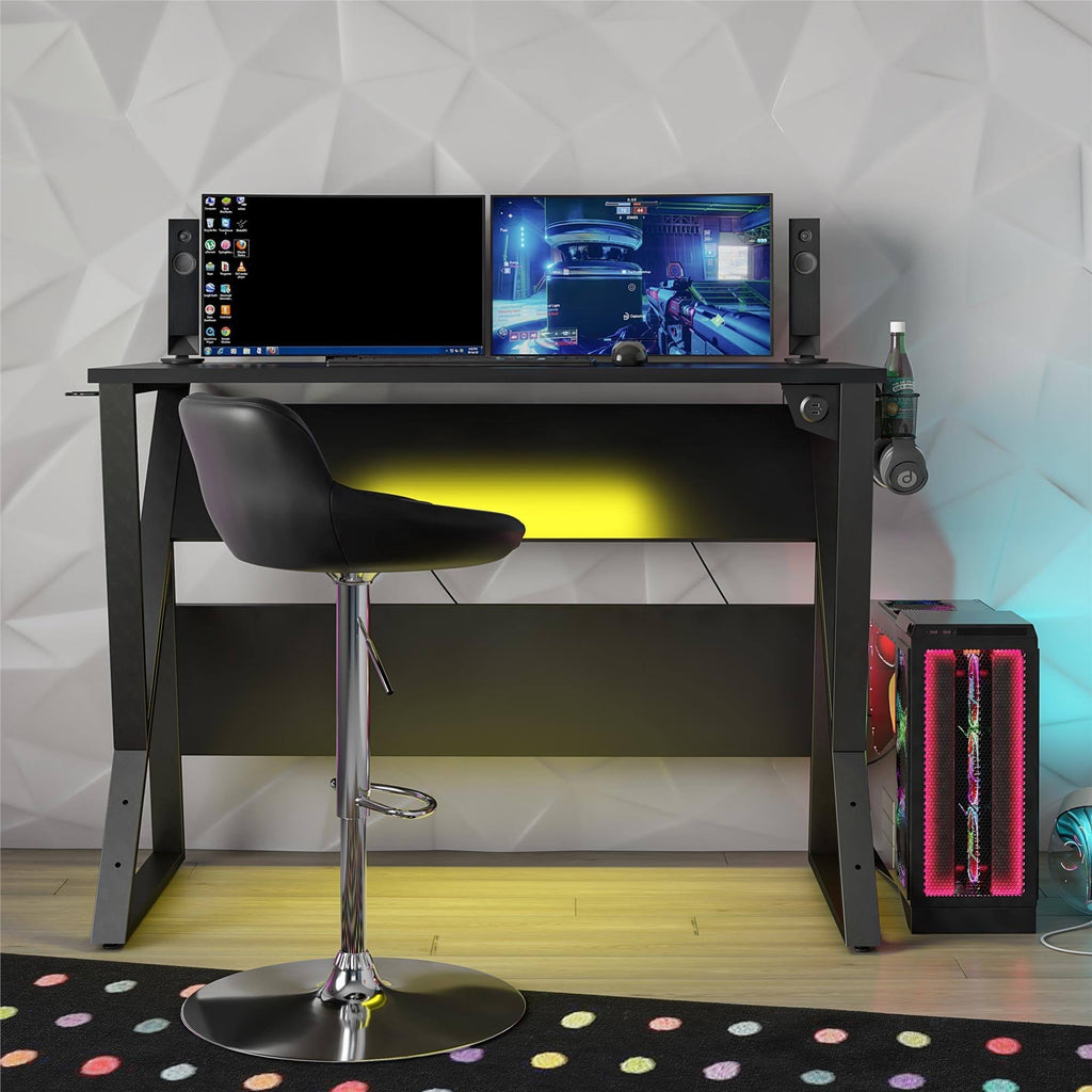 Adjustable Gaming Desk Black Z44824