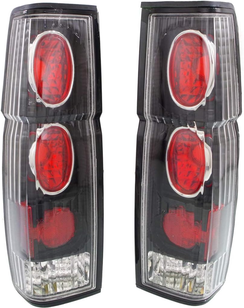 Black Clear Lens Tail Light Assembly for Nissan D21 W449