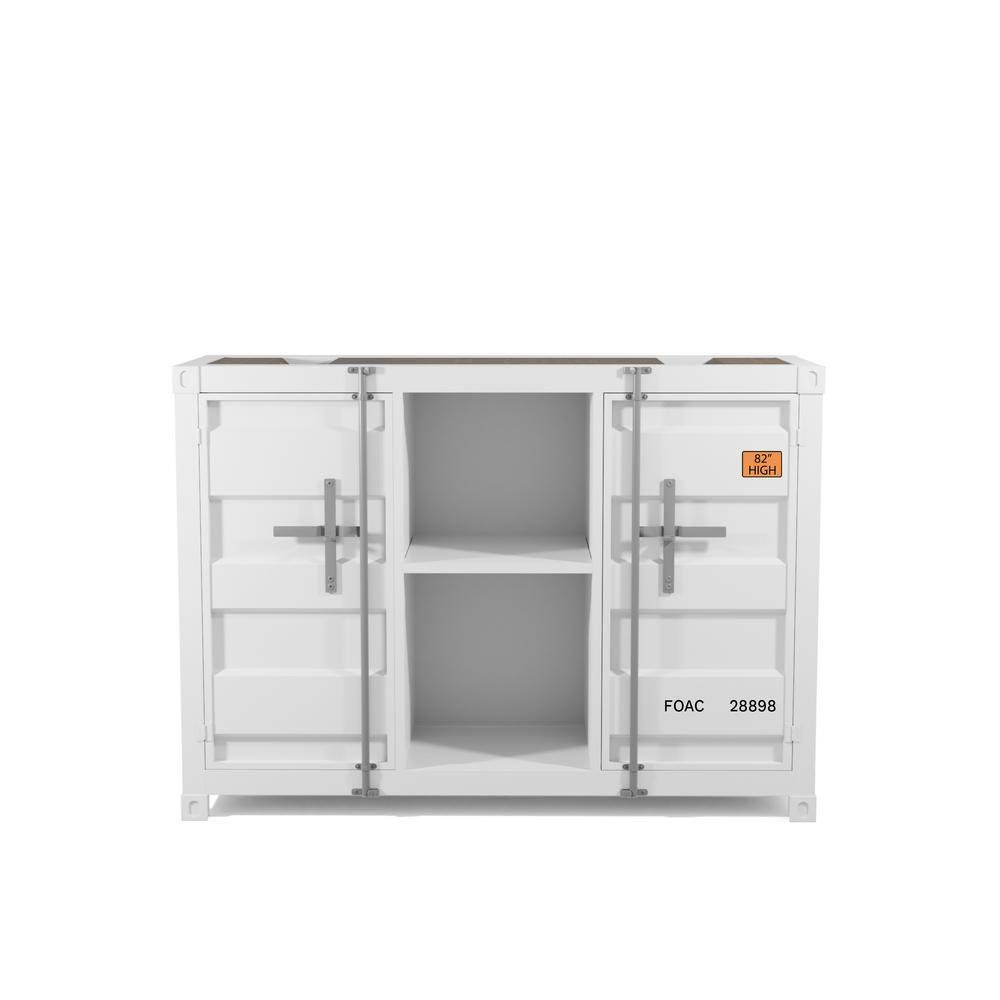 Sand White 6-Shelf Console Table A434485