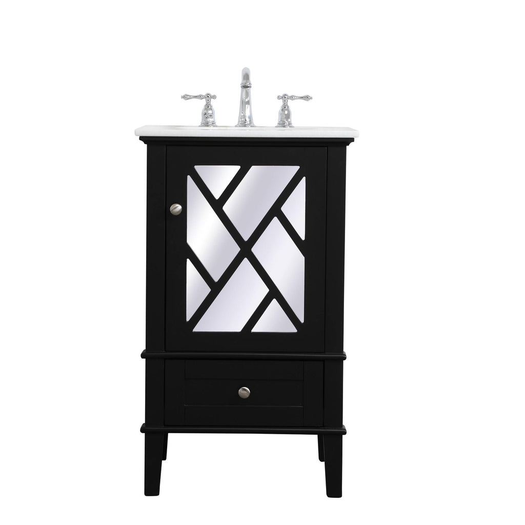 Grey Vanity Cabinet Set with Marble Top G19206