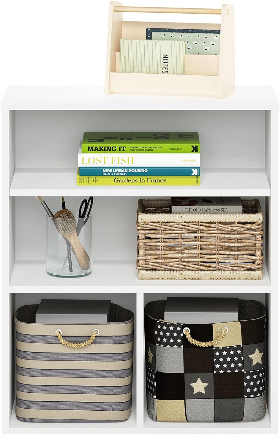 3 Tier White Bookcase R797645