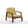 Yellow and Walnut Accent Chair X512054