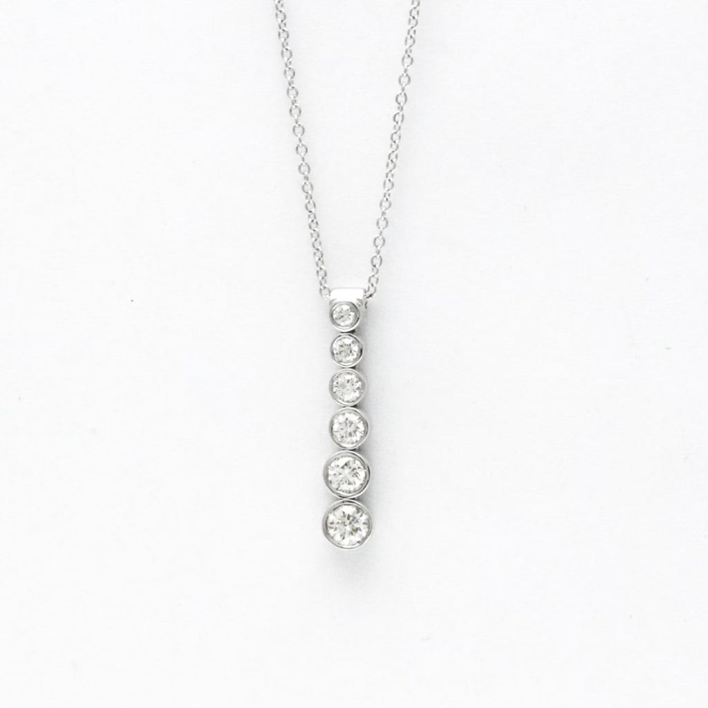 Platinum Diamond Drop Necklace V699
