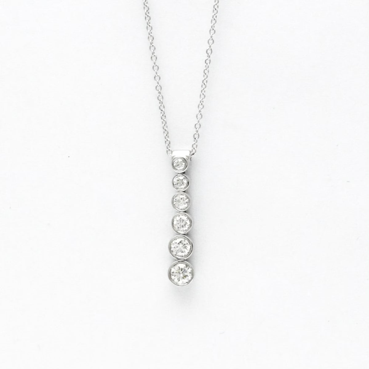 Platinum Diamond Drop Necklace V699