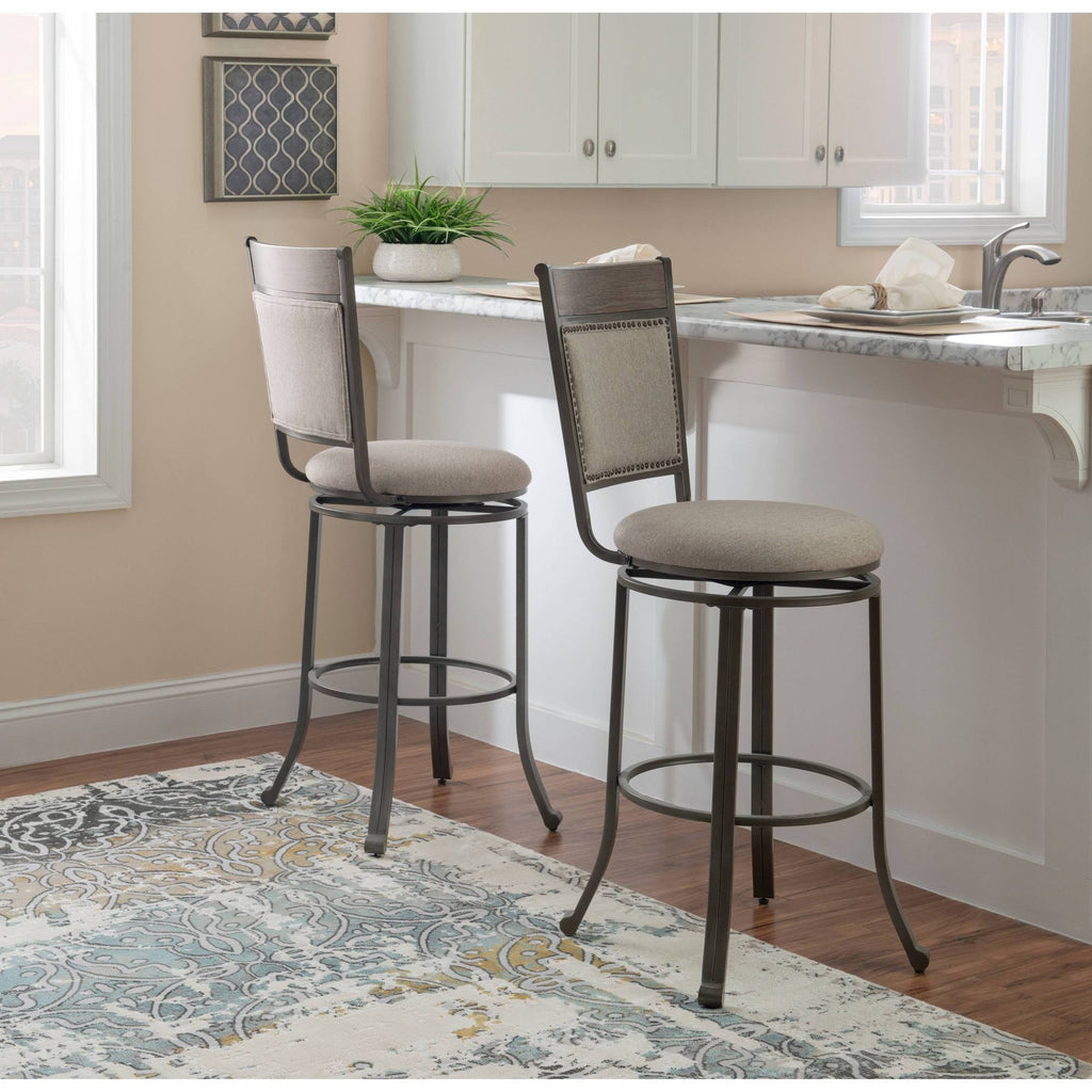 Pewter Gray Barstool Q43671