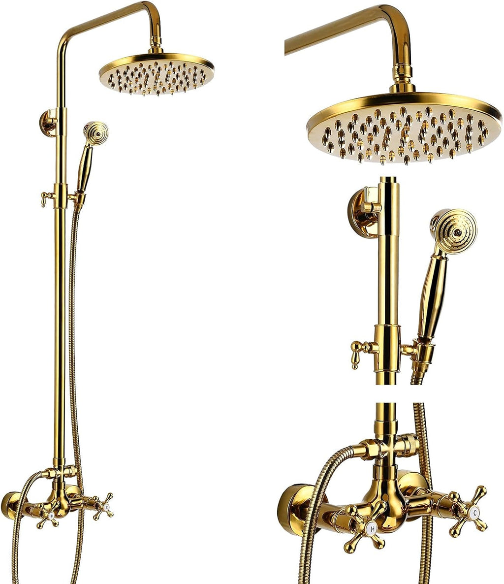 8 Inch Rainfall Shower Head with Handheld Spray Combo Set T464441