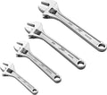 4PCS Adjustable Wrench Set with Roll-up Storage Pouch X34275