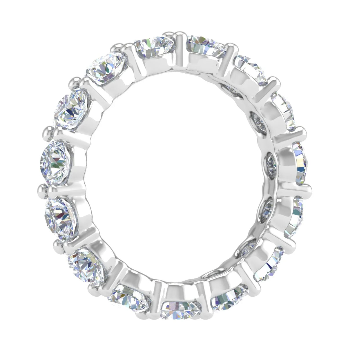 14K White Gold Diamond Eternity Wedding Band Ring W93723