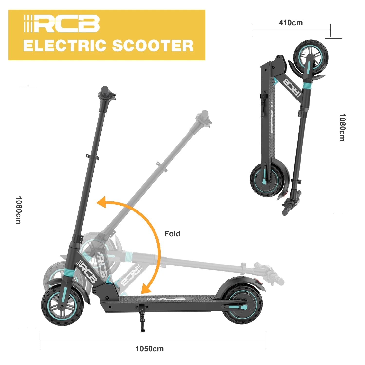 350W Motor 15Mph Top Speed 8" Tires Portable Folding Electric Scooter T280852