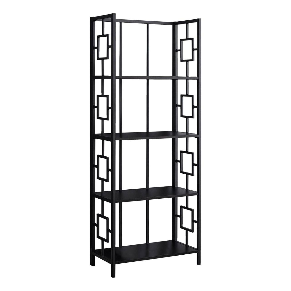 Black Four Tier Etagere Bookcase S625