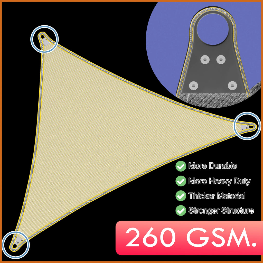 Brown Square Sun Shade Sail Canopy Structure R909043