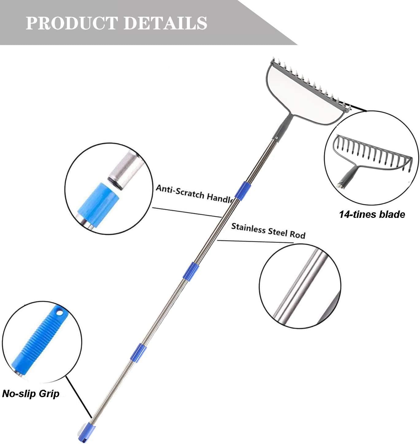 6 FT Heavy Duty Bow Rake, Pack of 2 M520984